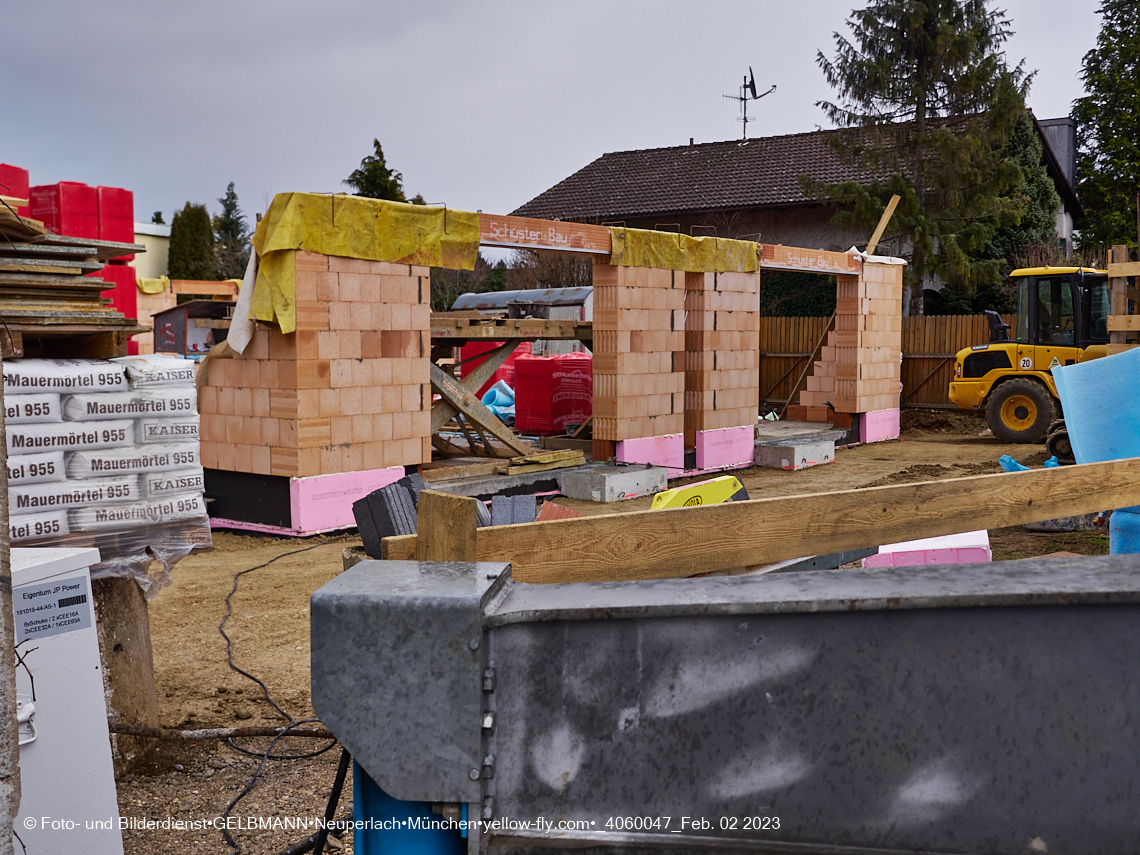 02.02.2023 - Baustelle Niederalmstraße 16 in Neuperlach
